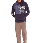 Polerón Manga Larga Hombre PREMIUM GRAPHIC PULLOVER Azul Marino Cat