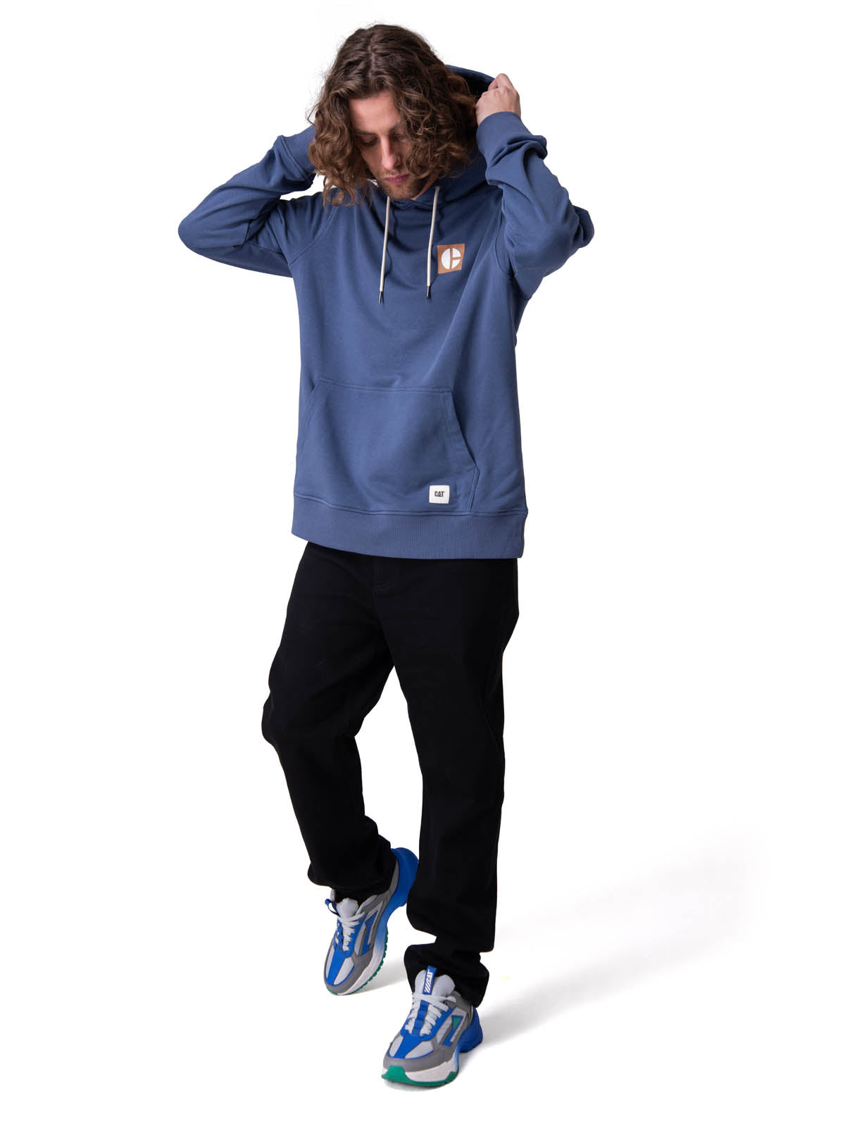 Poleron Hombre Graphic French Terry Azul