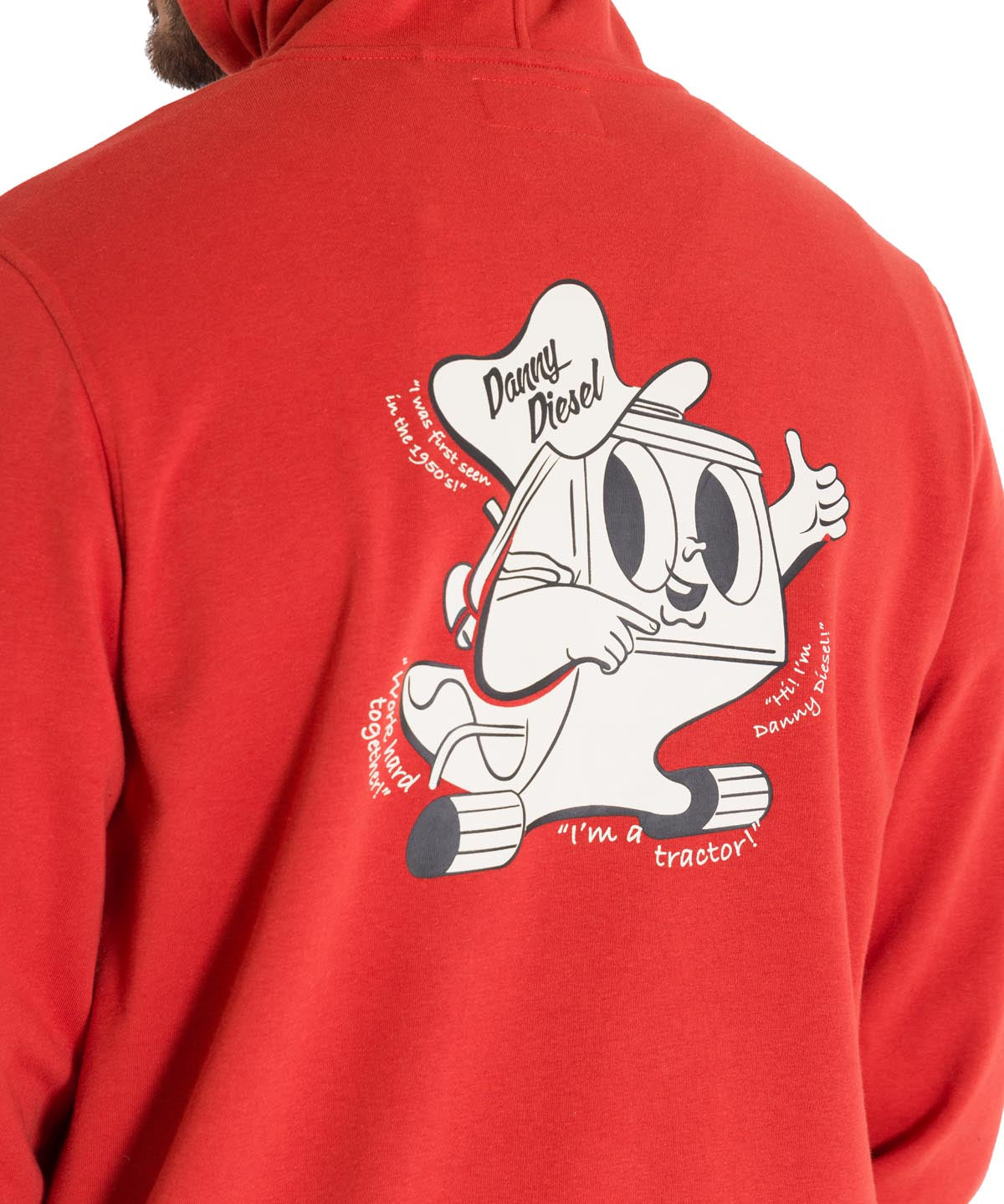 Polerón Manga Larga Unisex PREMIUM GRAPHIC PULLOVER Rojo Cat