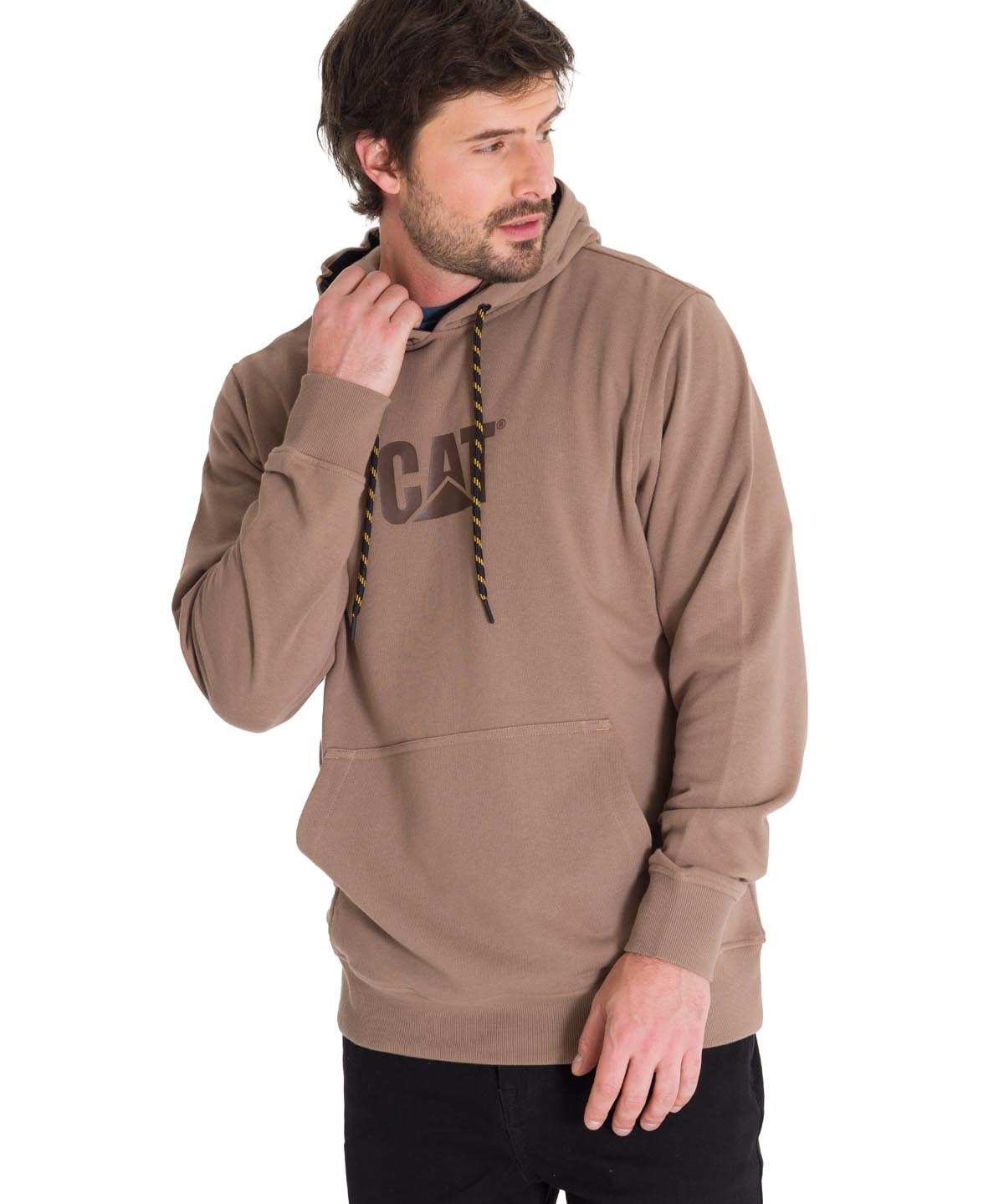 Polerón Manga Larga Hombre PREMIUM GRAPHIC PULLOVER Café Claro Cat