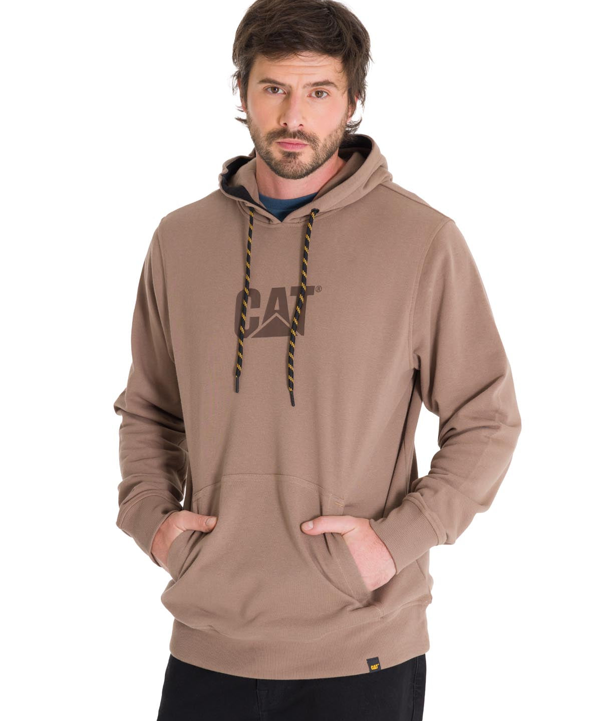 Polerón Manga Larga Hombre PREMIUM GRAPHIC PULLOVER Café Claro Cat