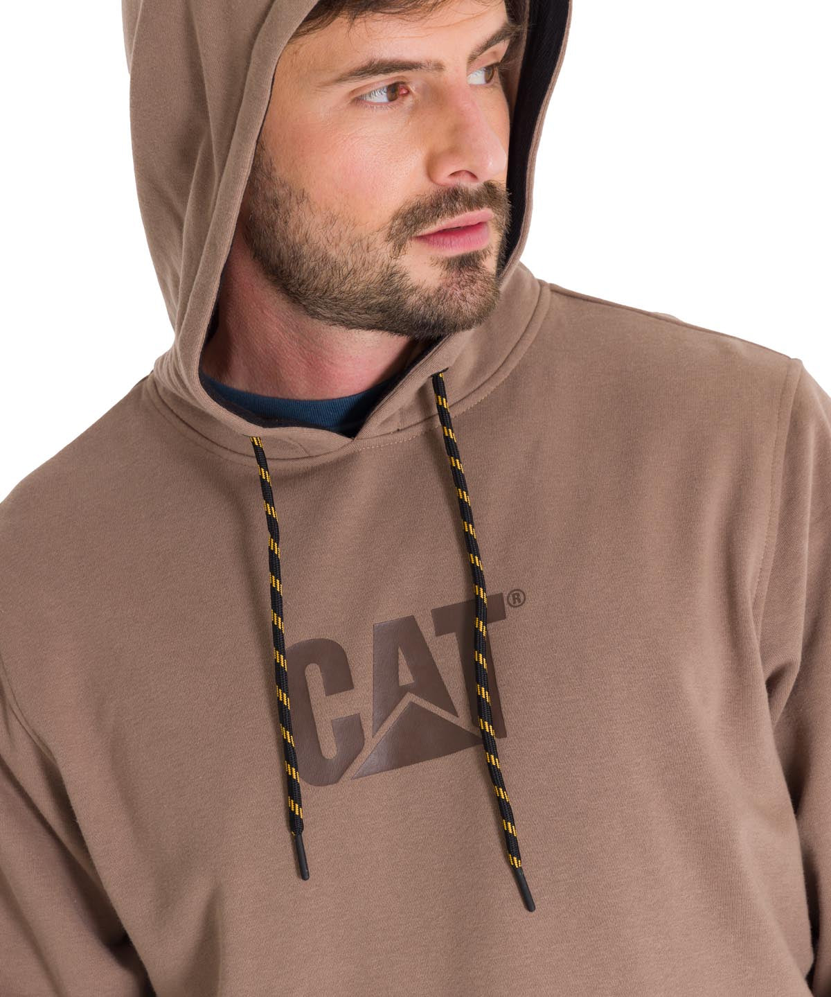 Polerón Manga Larga Hombre PREMIUM GRAPHIC PULLOVER Café Claro Cat