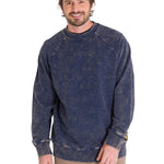 Polerón Manga Larga Hombre PREMIUM WASH CREW NECK Azul Marino Cat