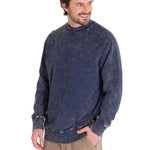 Polerón Manga Larga Hombre PREMIUM WASH CREW NECK Azul Marino Cat