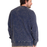 Polerón Manga Larga Hombre PREMIUM WASH CREW NECK Azul Marino Cat
