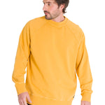 Polerón Manga Larga Hombre Premium Wash Crew Neck Amarillo Cat