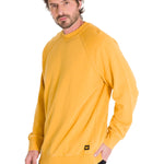 Polerón Manga Larga Hombre Premium Wash Crew Neck Amarillo Cat