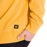 Polerón Manga Larga Hombre Premium Wash Crew Neck Amarillo Cat