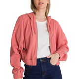 Polerón Con Gorro Mujer Waffle-Knit Salmón CAT