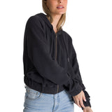 Polerón Con Gorro Mujer Waffle-Knit Grafito CAT