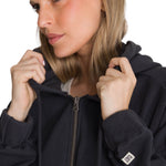 Polerón Con Gorro Mujer Waffle-Knit Grafito CAT