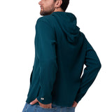 Polerón Con Gorro Hombre Waffle-Knit Verde Oscuro Cat