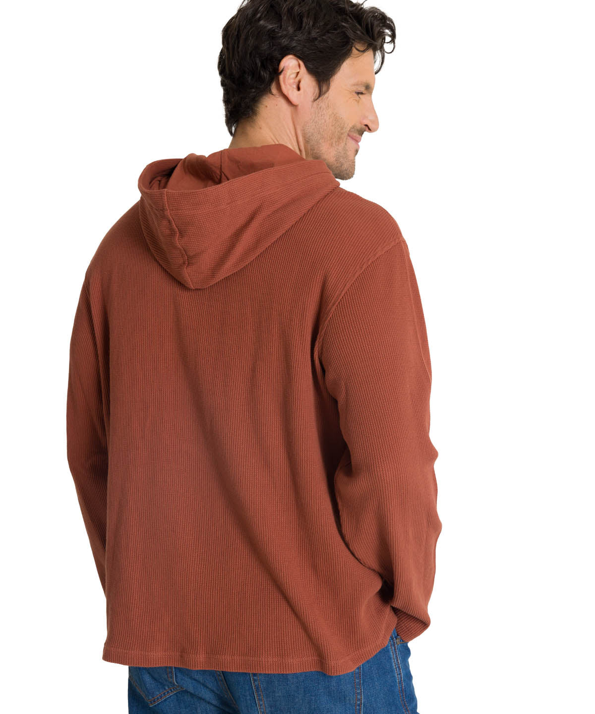 Polerón Con Gorro Hombre Waffle-Knit Terracota CAT