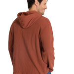 Polerón Con Gorro Hombre Waffle-Knit Terracota CAT