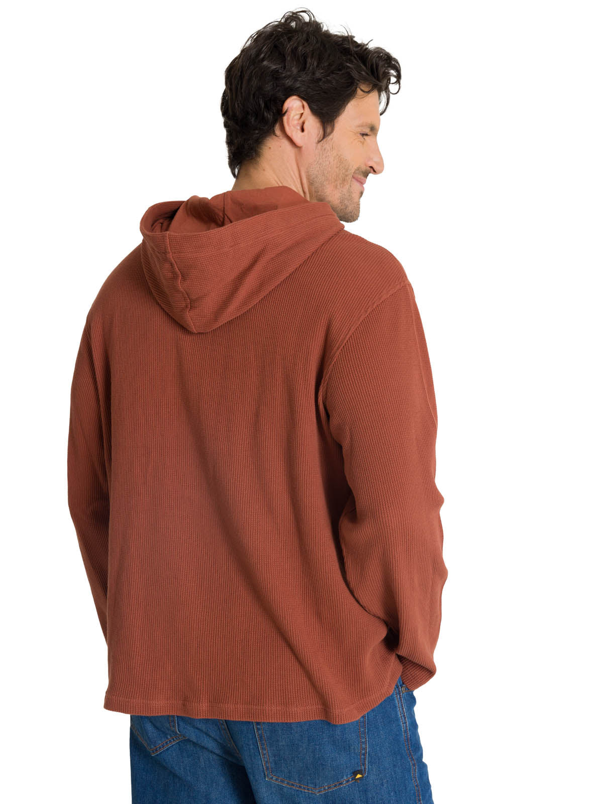 Polerón Con Gorro Hombre Waffle-Knit Terracota CAT