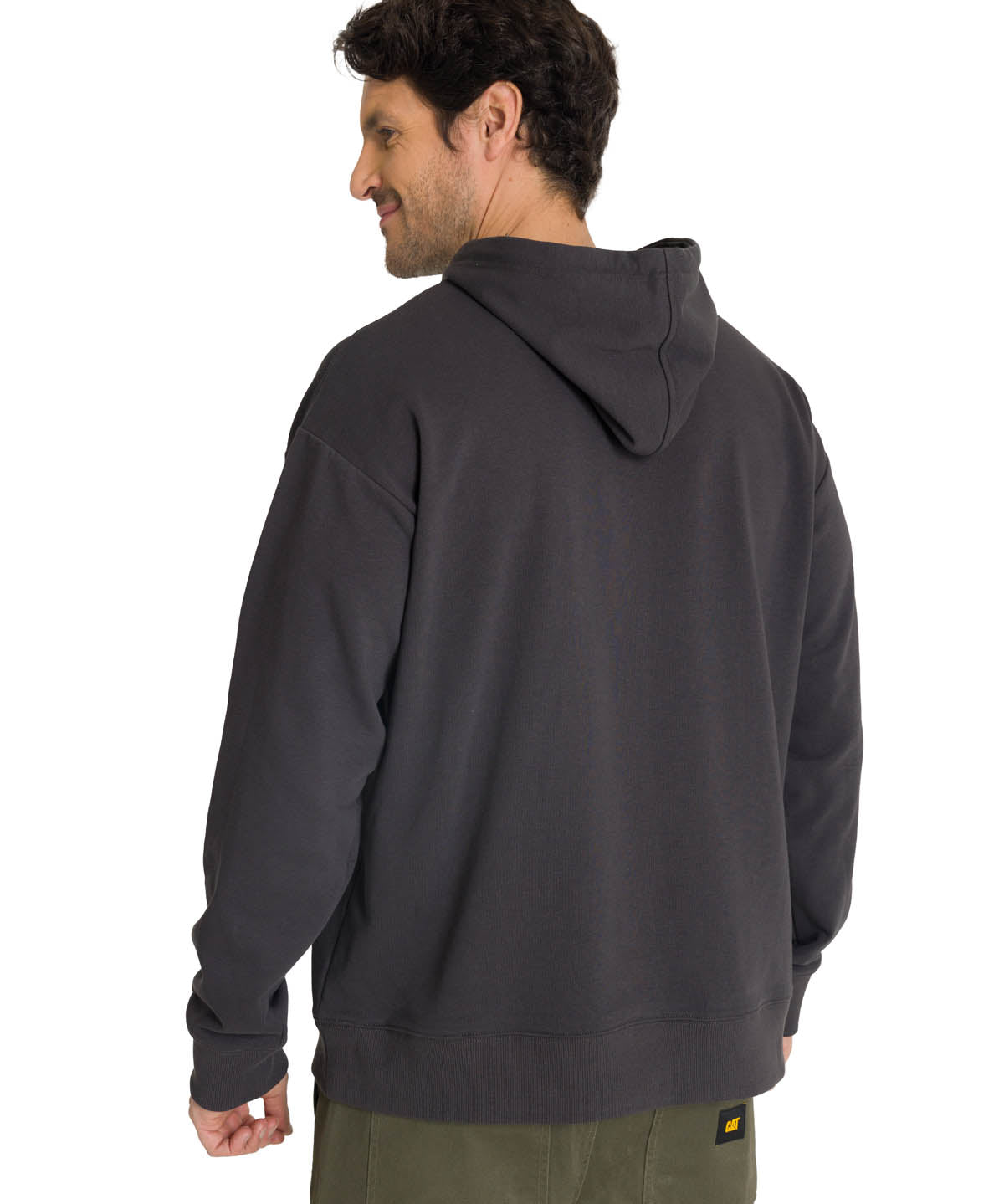 Polerón Con Gorro Hombre Relax French Terry Grafito CAT