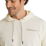 Polerón Con Gorro Hombre Relax French Terry Blanco CAT