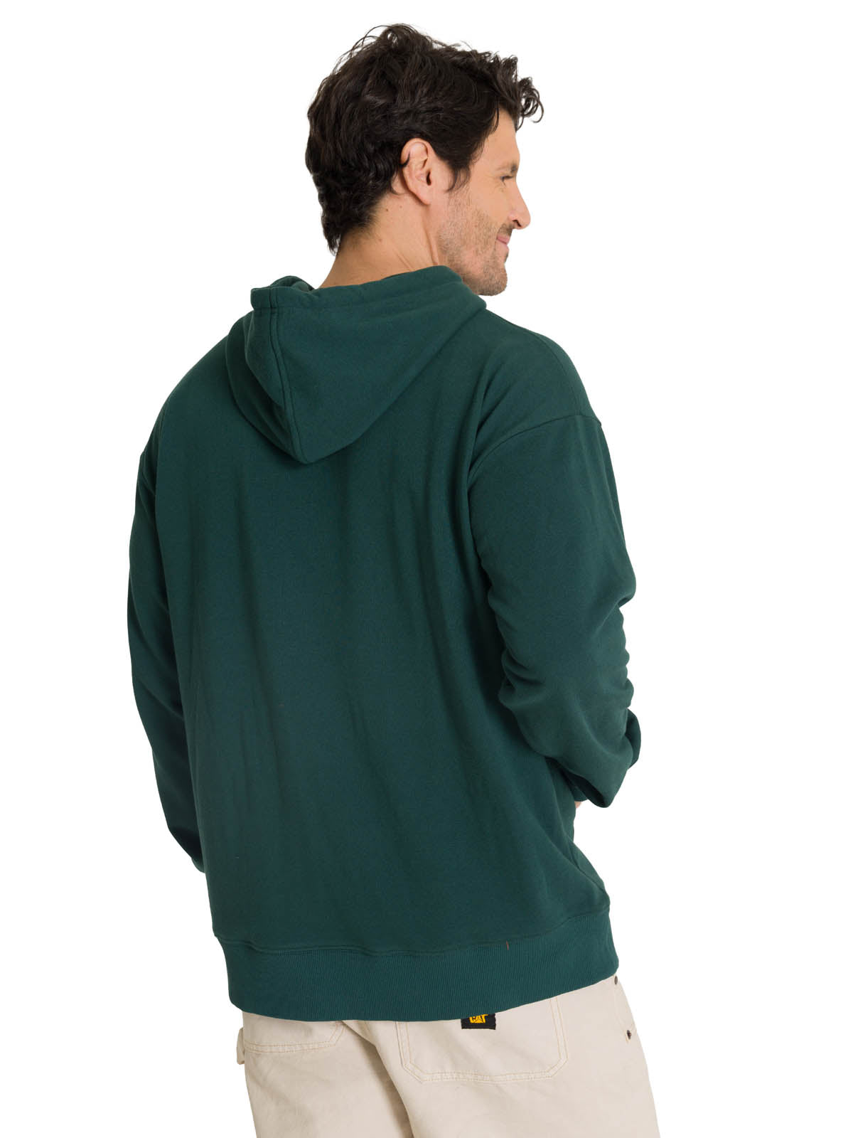Polerón Con Gorro Hombre Relax French Terry Verde CAT