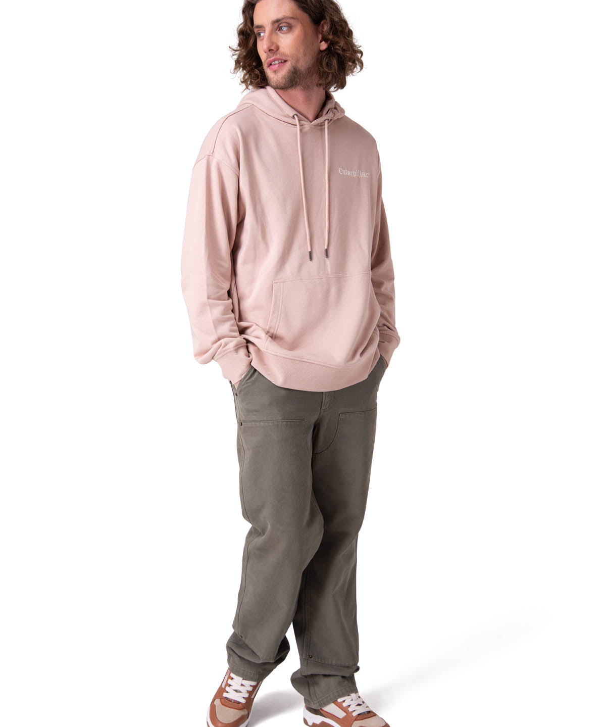 Poleron Hombre Relaxed French Terry Rosado