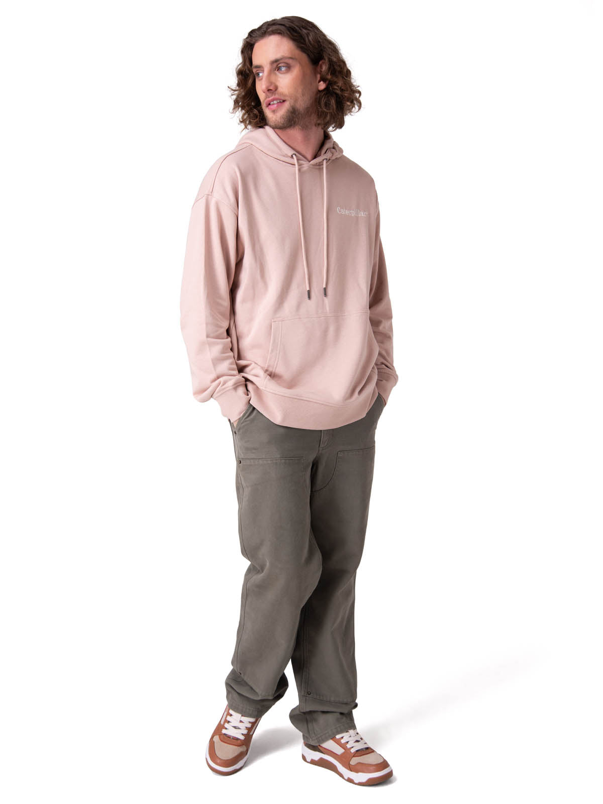 Poleron Hombre Relaxed French Terry Rosado