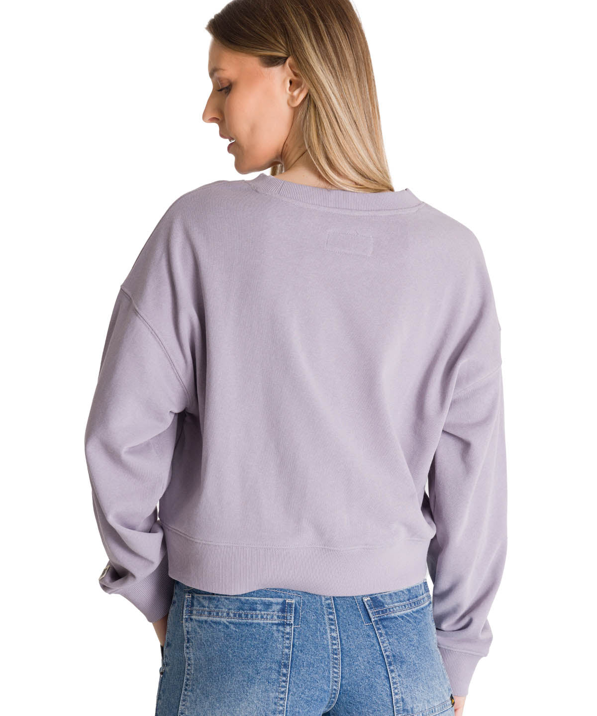 Polerón Crewneck Mujer Relaxed French Terry Lila CAT