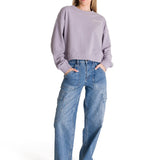 Polerón Crewneck Mujer Relaxed French Terry Lila CAT