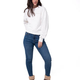 Polerón Mujer Relaxed French Terry Blanco Cat