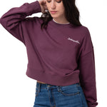 Polerón Mujer Relaxed French Terry Burdeo Cat