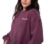 Polerón Mujer Relaxed French Terry Burdeo Cat