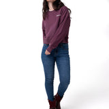 Polerón Mujer Relaxed French Terry Burdeo Cat