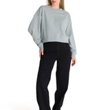 Polerón Crewneck Mujer Relaxed French Terry Celeste CAT