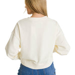 Polerón Full Zip Mujer Relaxed French Terry Blanco CAT