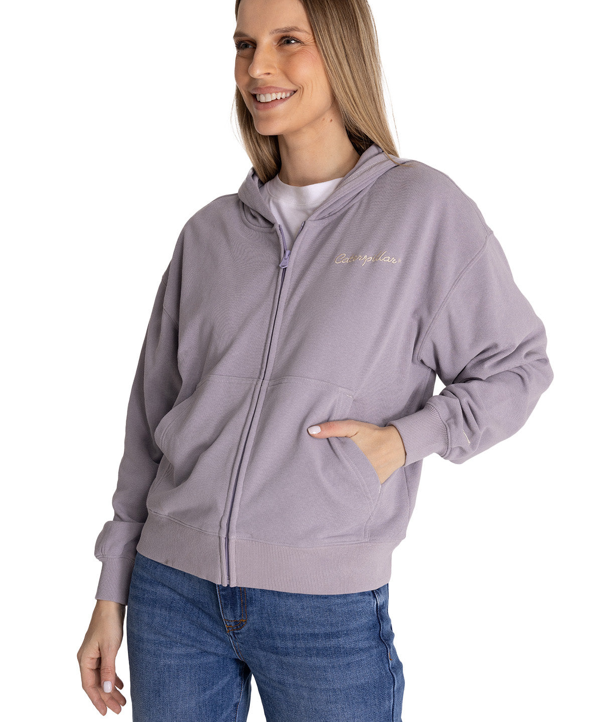Polerón Crewneck Mujer Relaxed French Terry Lila CAT