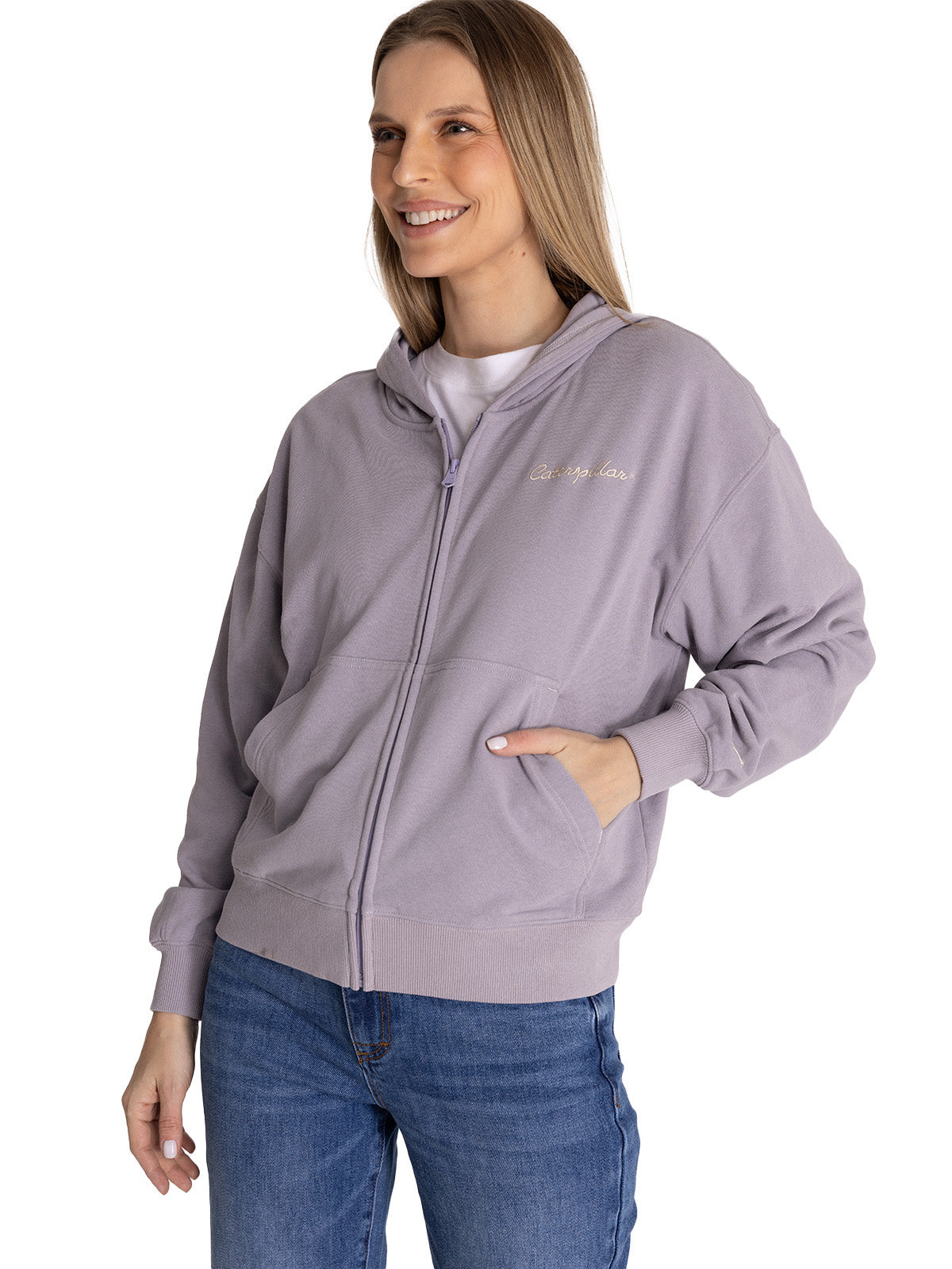 Polerón Crewneck Mujer Relaxed French Terry Lila CAT