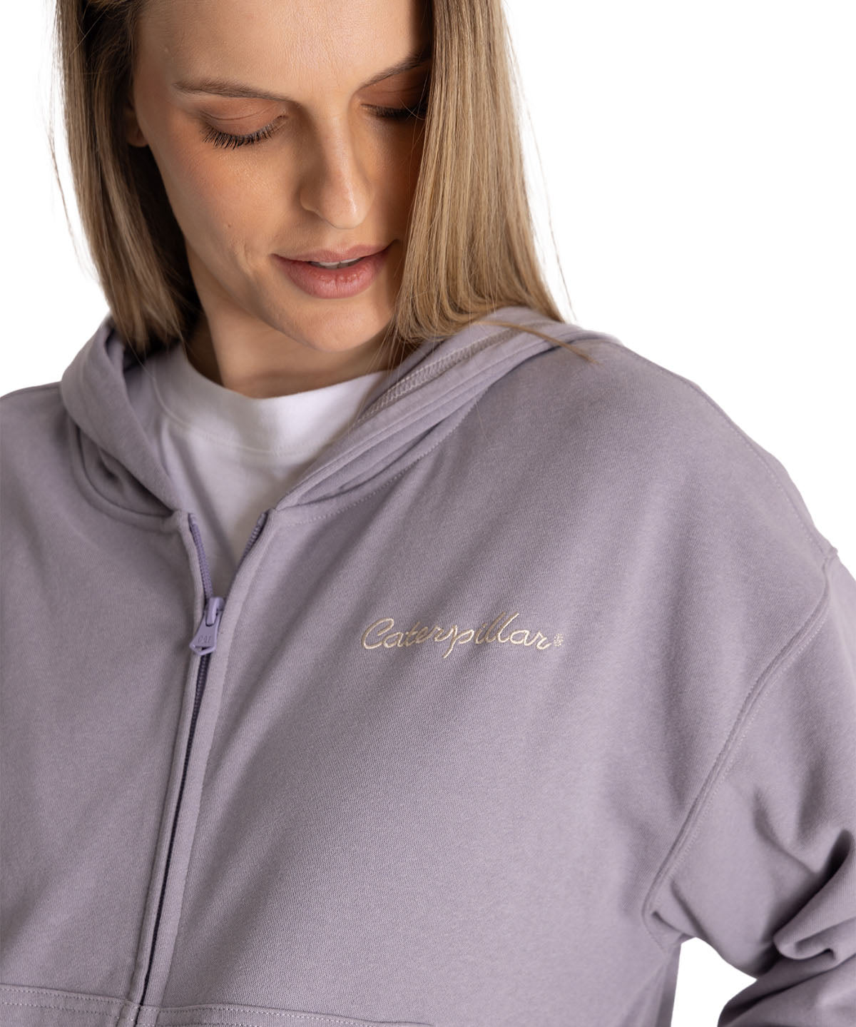 Polerón Crewneck Mujer Relaxed French Terry Lila CAT