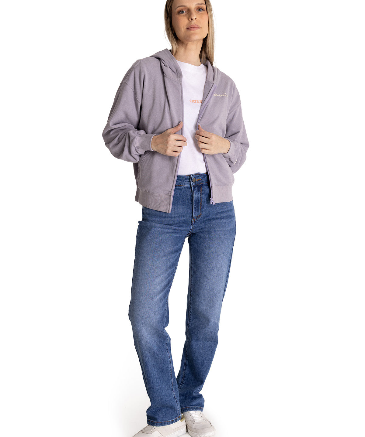 Polerón Crewneck Mujer Relaxed French Terry Lila CAT