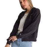 Polerón Crewneck Mujer Relaxed French Terry Negro CAT