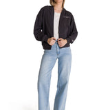 Polerón Crewneck Mujer Relaxed French Terry Negro CAT