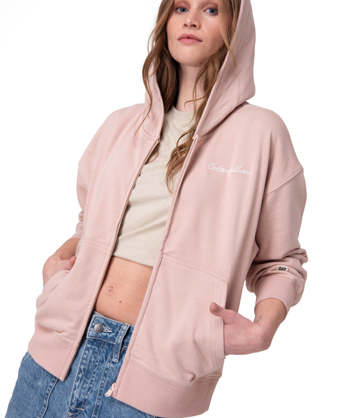 Poleron Mujer W Relaxed French Ter Rosado