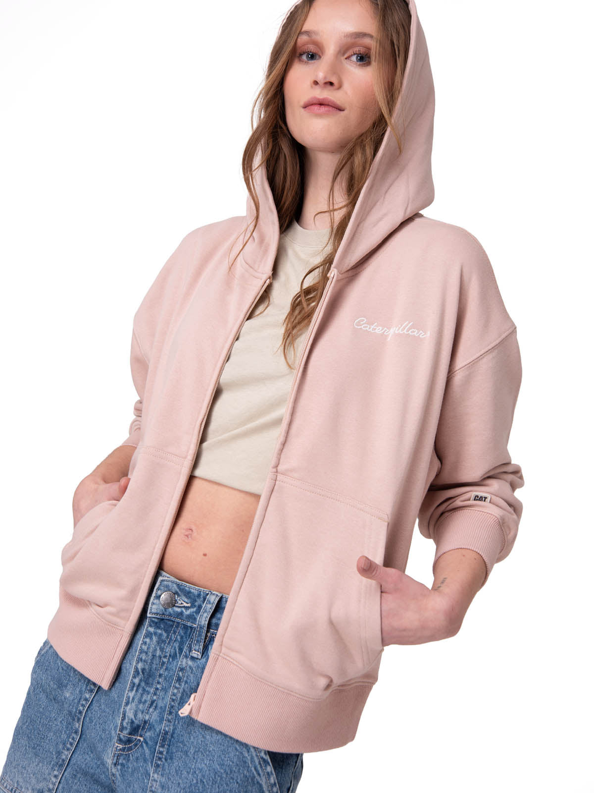 Poleron Mujer W Relaxed French Ter Rosado