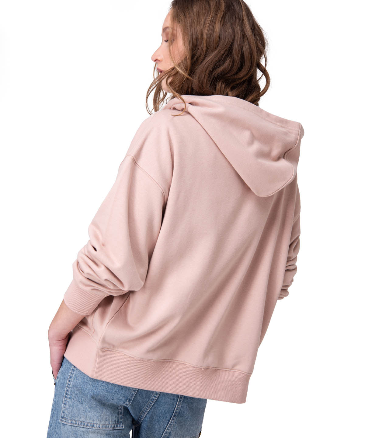 Poleron Mujer W Relaxed French Ter Rosado