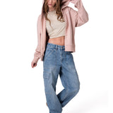 Poleron Mujer W Relaxed French Ter Rosado