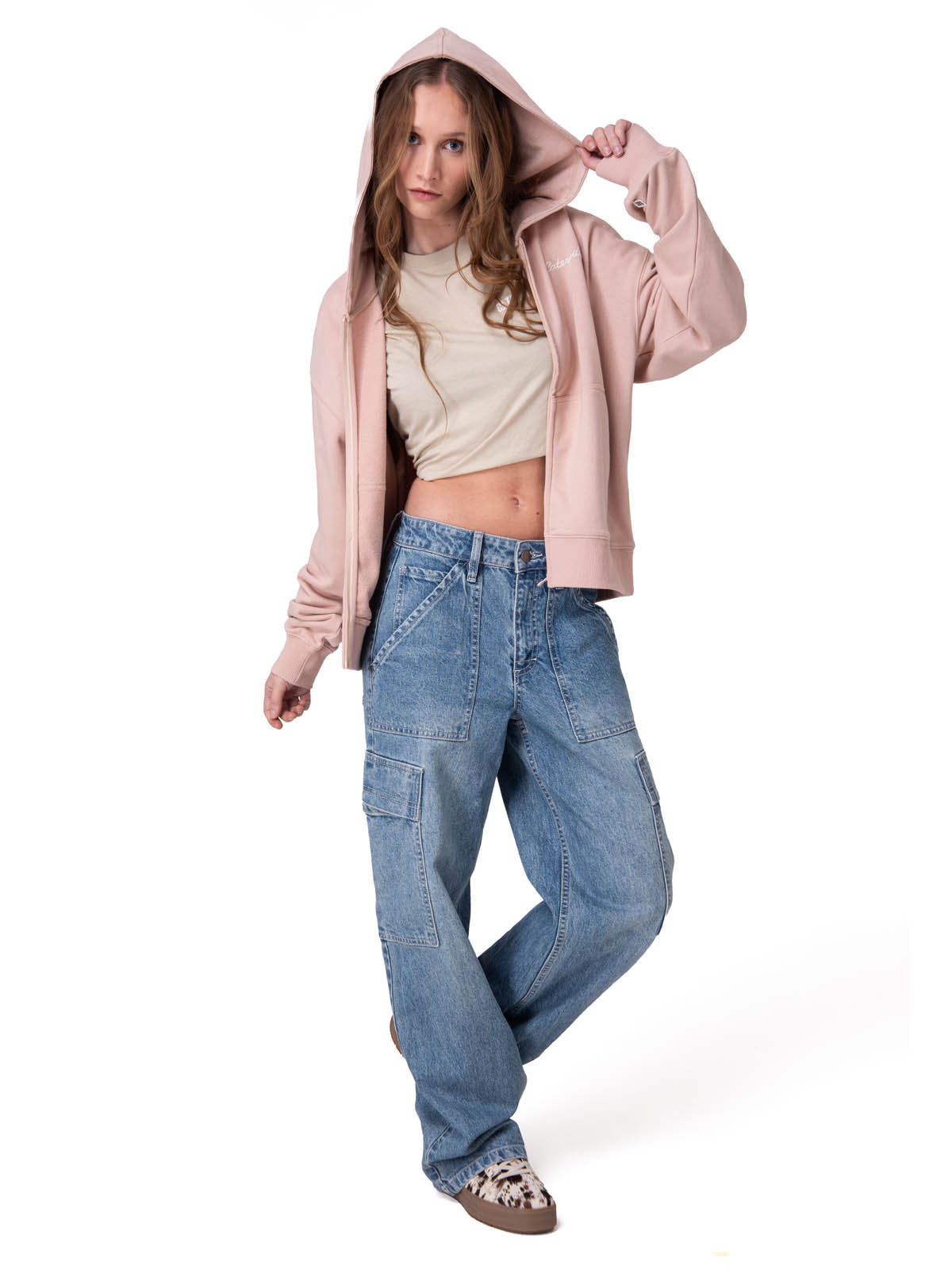 Poleron Mujer W Relaxed French Ter Rosado