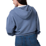 Polerón Mujer Relaxed French Terry Full Zip Azul Cat