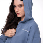 Polerón Mujer Relaxed French Terry Full Zip Azul Cat