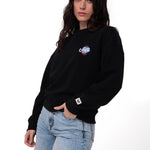 Polerón Crewneck Mujer Diseño French Terry Negro Cat