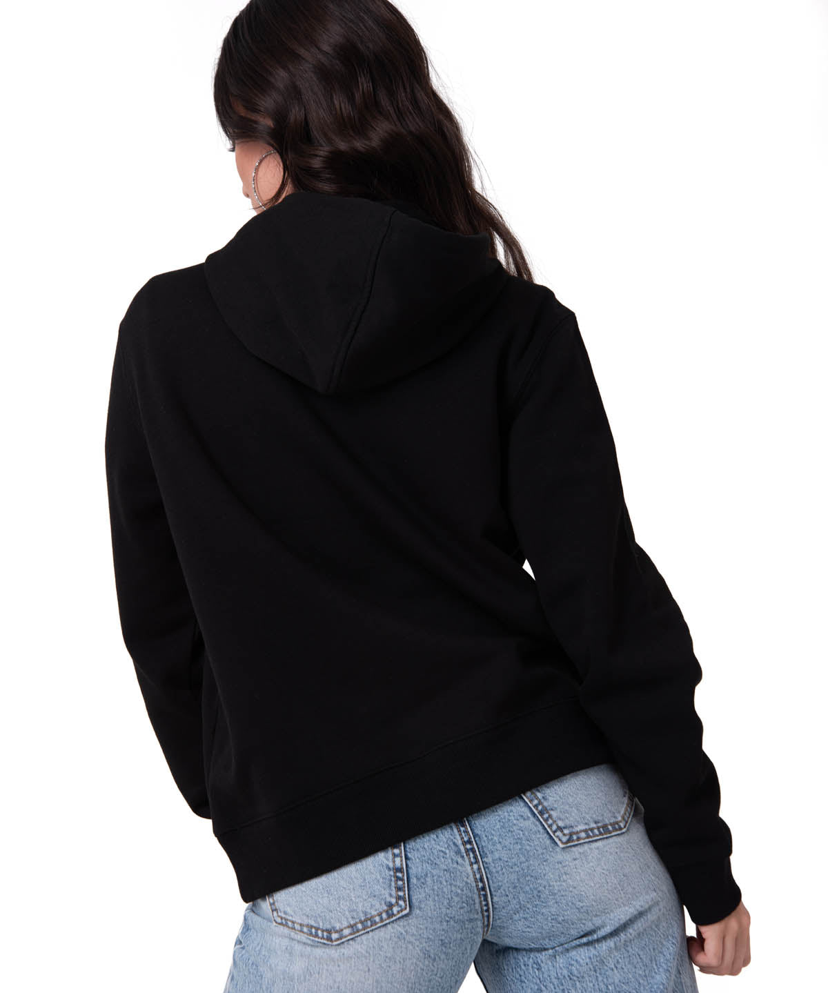 Polerón Con Gorro Mujer Fleece Caterpillar Negro