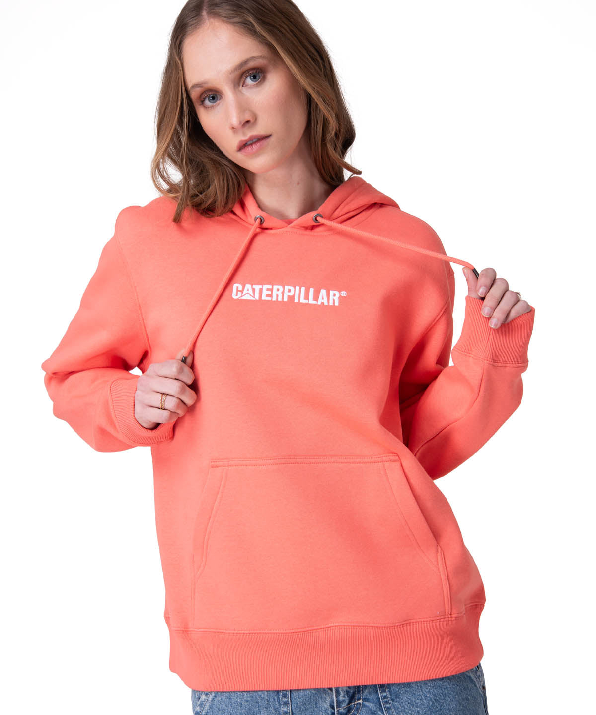 Poleron Mujer W Fleece Caterpillar Rosado