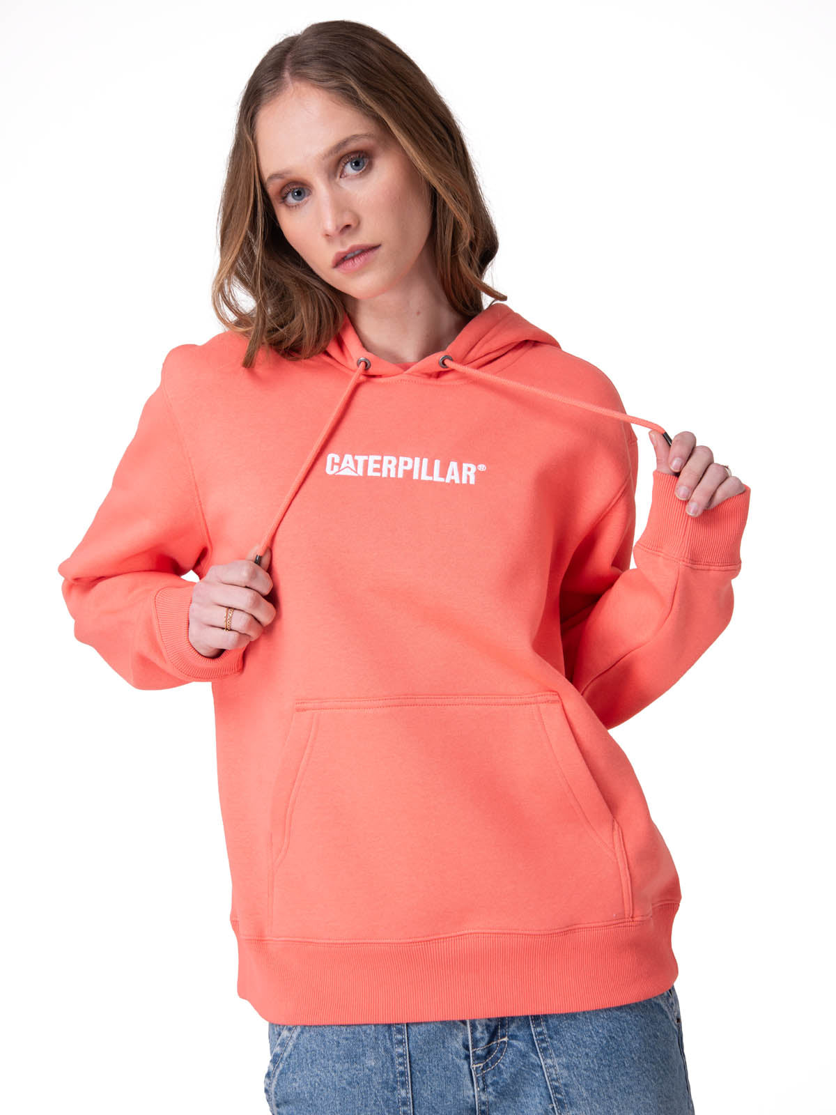 Poleron Mujer W Fleece Caterpillar Rosado