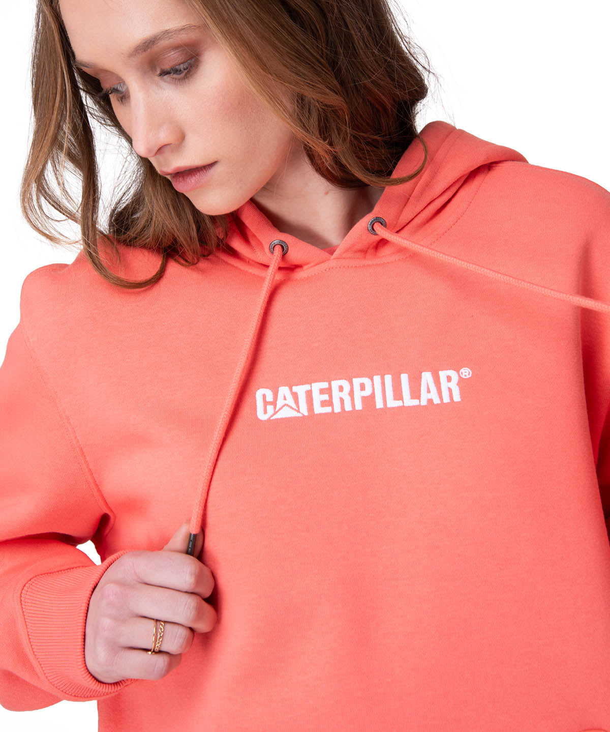 Poleron Mujer W Fleece Caterpillar Rosado